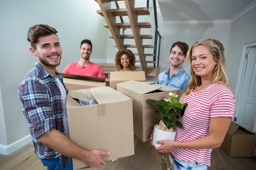 Planning removals in Emersonpark with organized packing and moving boxes
