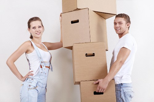 Local removals in Emersonpark with a moving van ready for loading