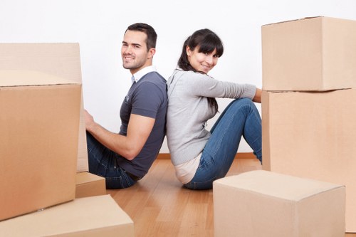 Fragile items securely wrapped for local removals in Emersonpark
